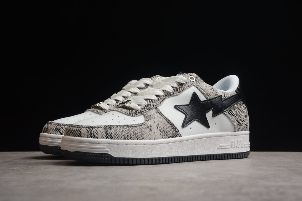 BAPE STA Low-Top Sneakers with Snakeskin Pattern