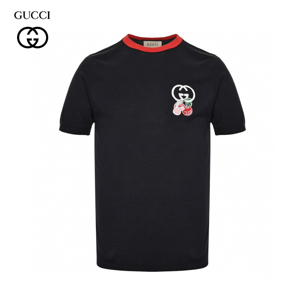 Gucci Cherry Embroidered T-Shirt