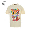Gucci Cream T-Shirt with Dragon Cartoon