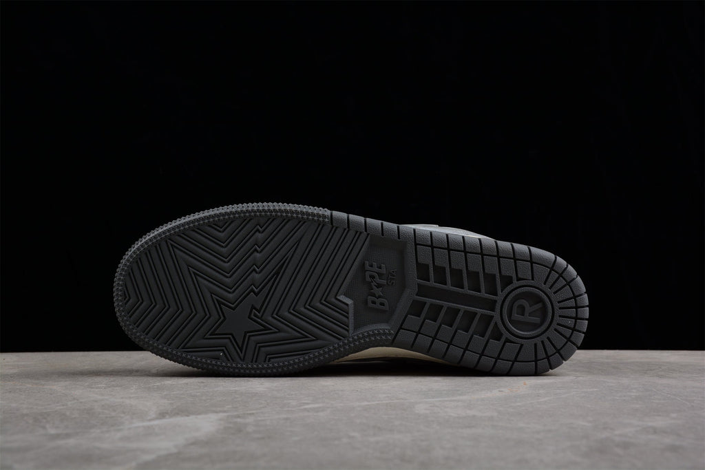 BAPE STA Low-Top Sneakers in White and Gray