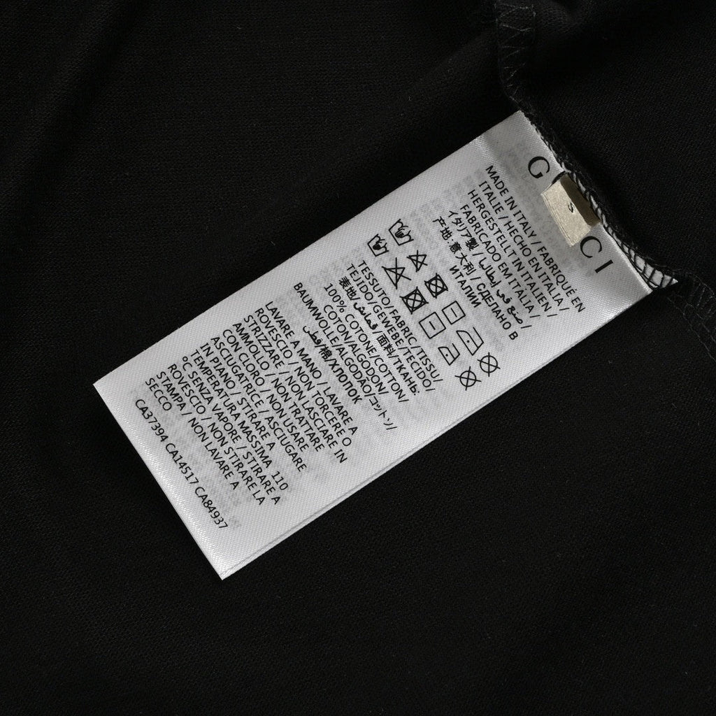 Gucci Black T-Shirt with Dragon Cartoon