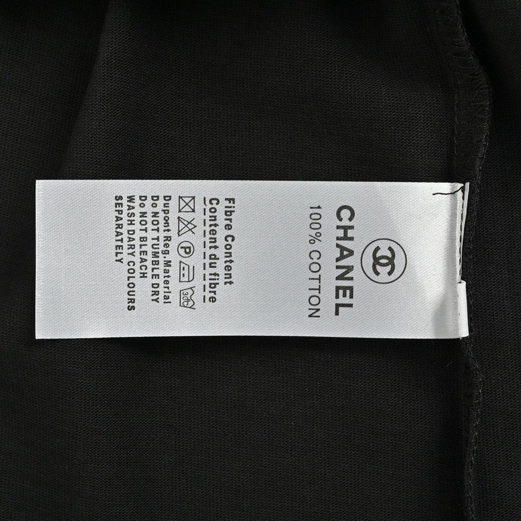 Chanel Signature Logo Black T-Shirt