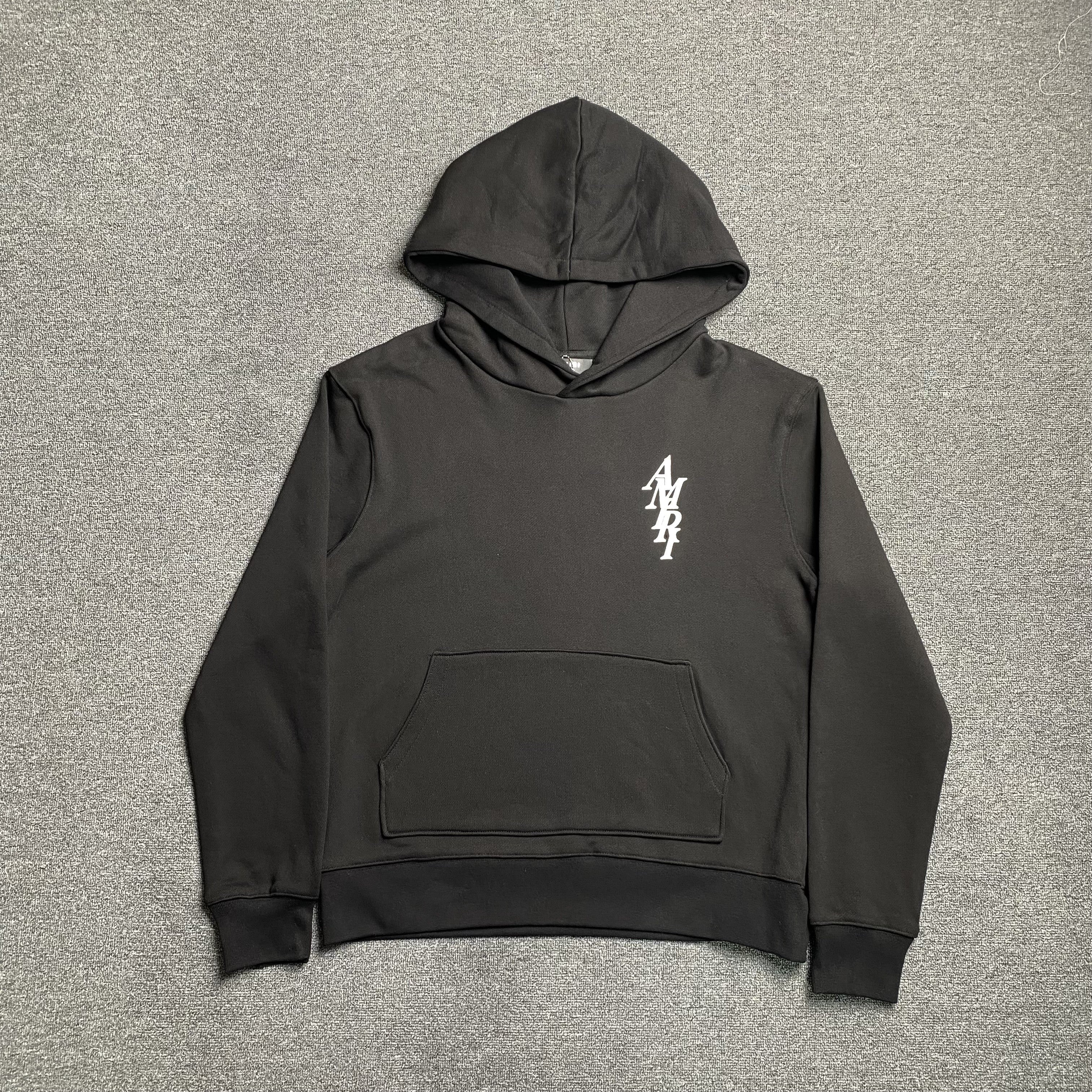 AMIRI LETTER LOGO HOODIE BLACK
