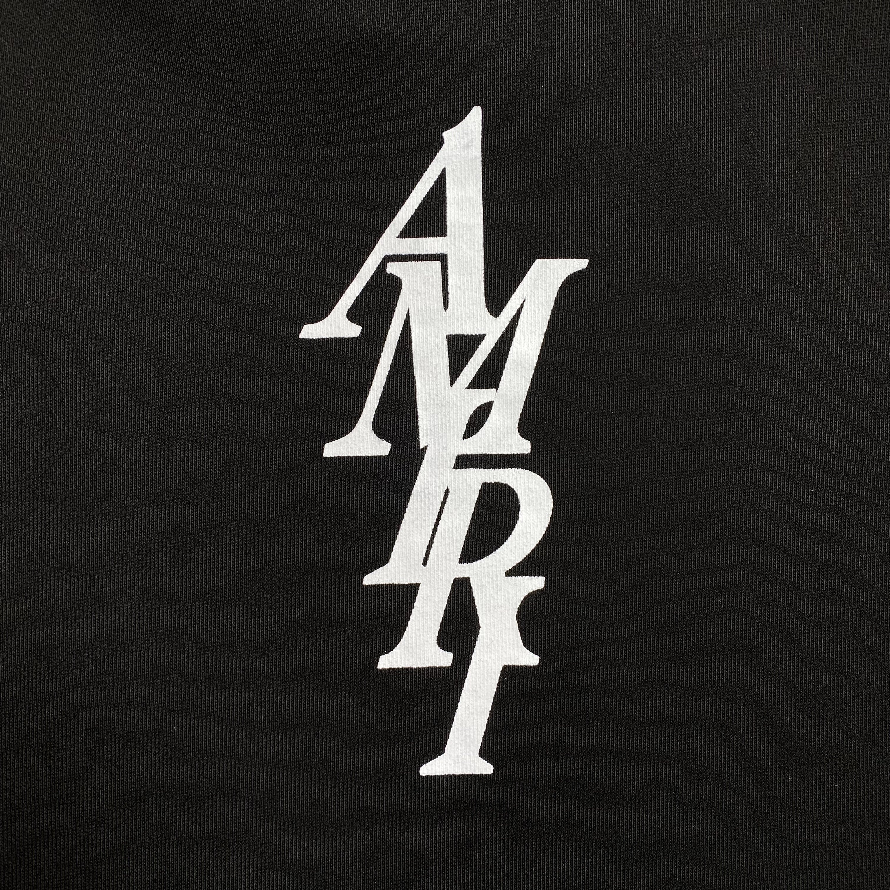 AMIRI LETTER LOGO HOODIE BLACK