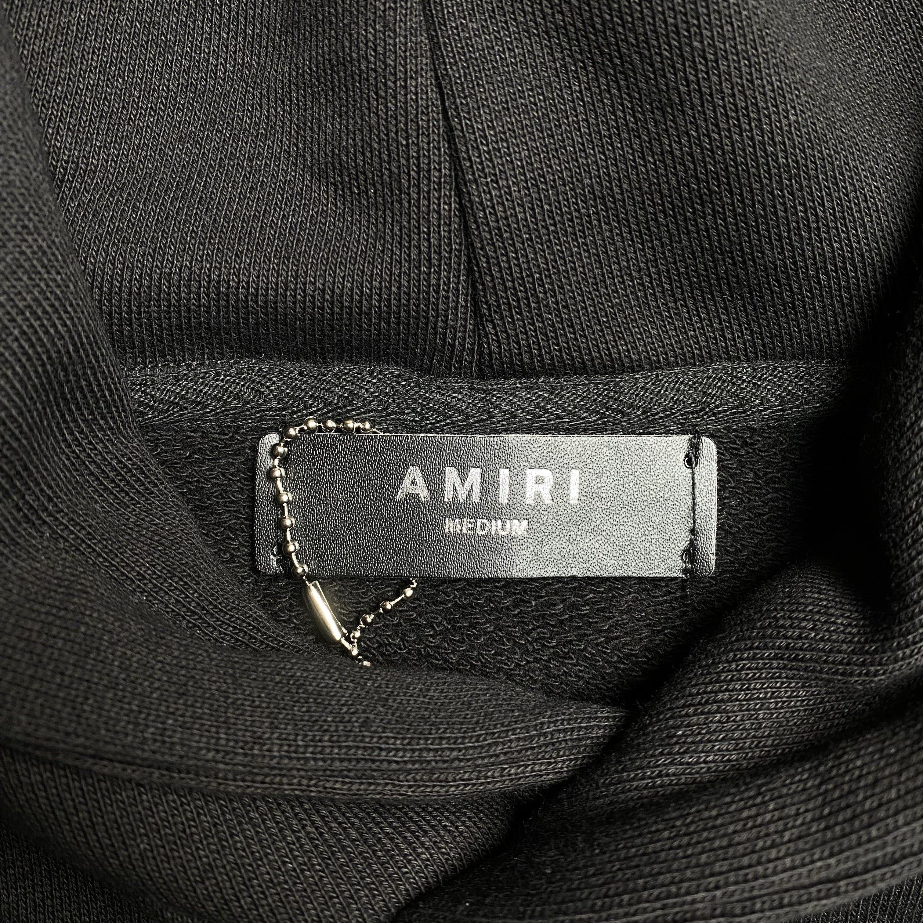 AMIRI LETTER LOGO HOODIE BLACK