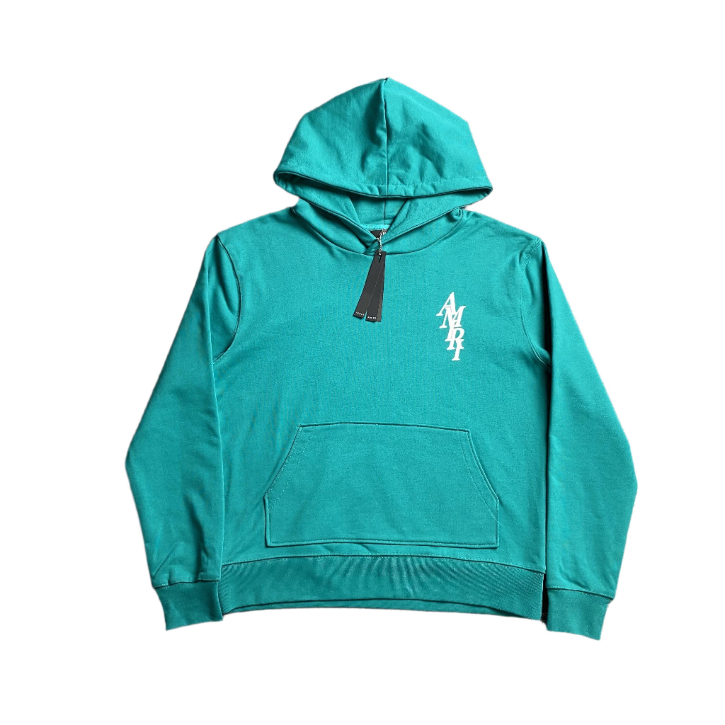 AMIRI LETTER LOGO HOODIE CERULEAN