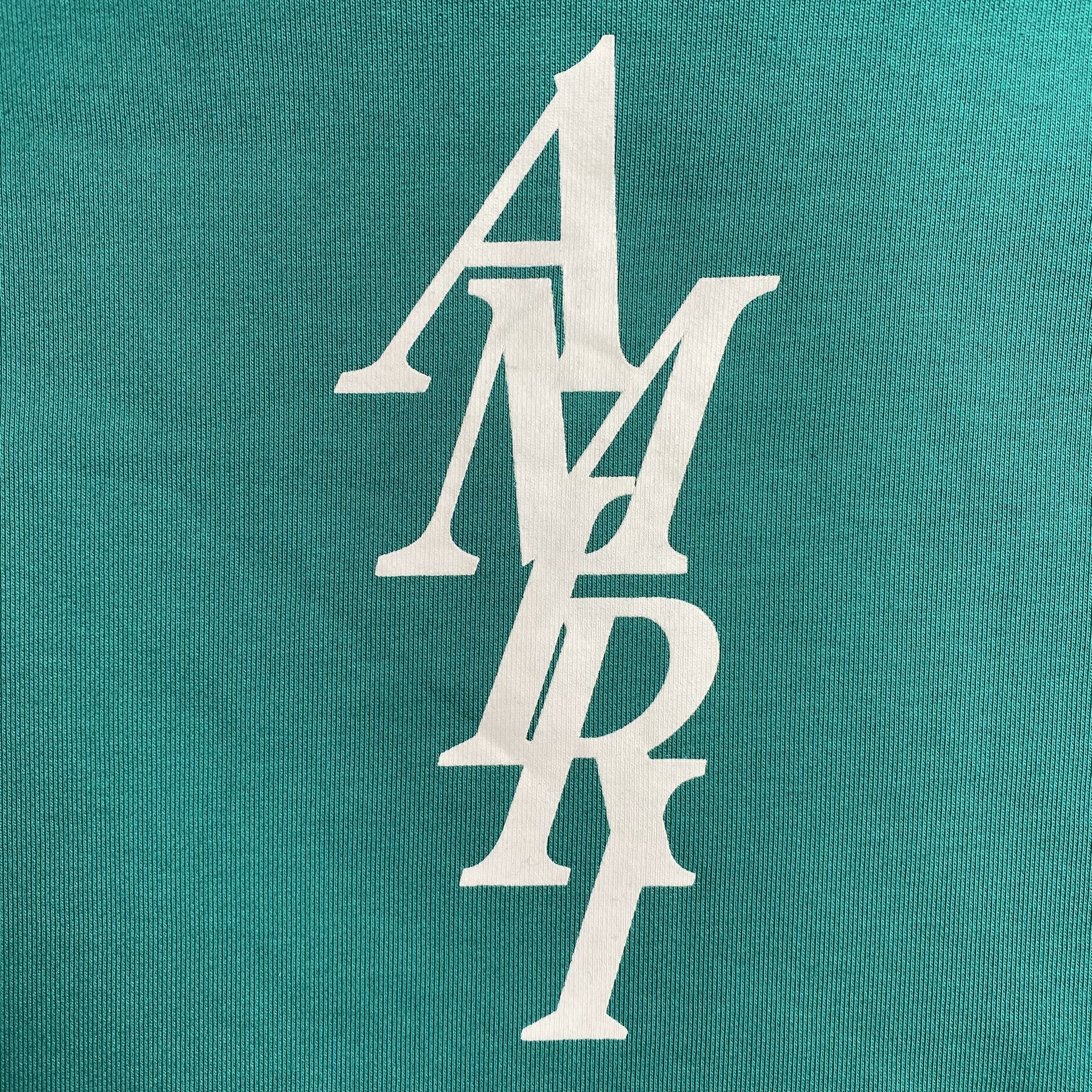 AMIRI LETTER LOGO HOODIE CERULEAN