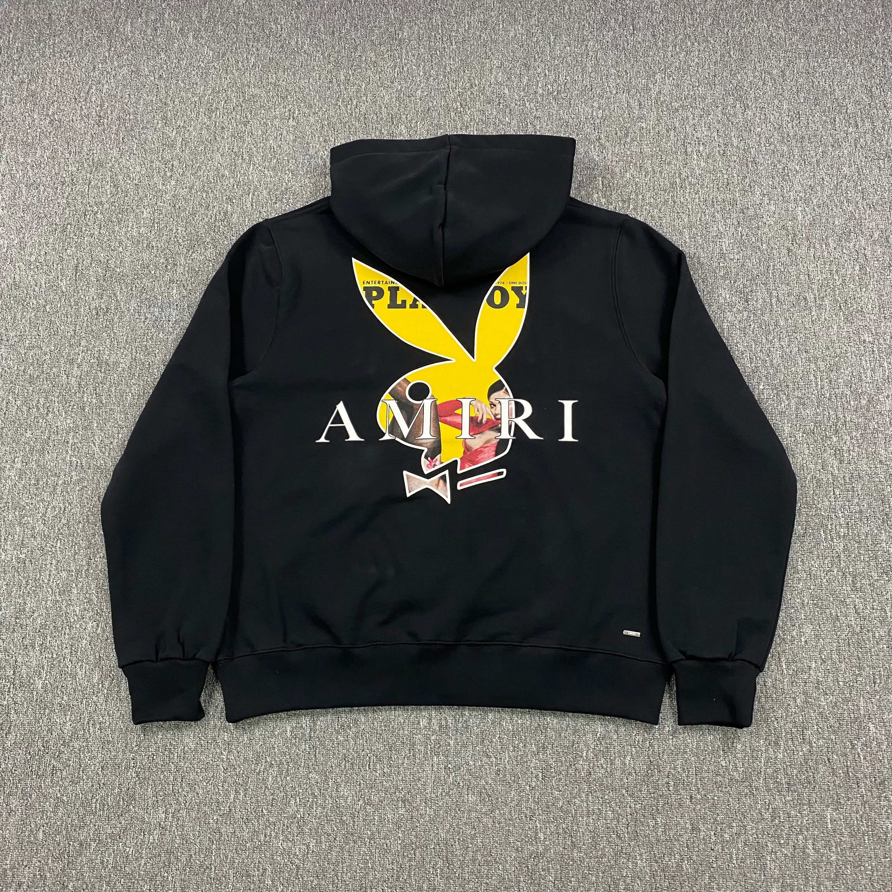 AMIRI PLAYBOY LOGO HOODIE BLACK YELLOW