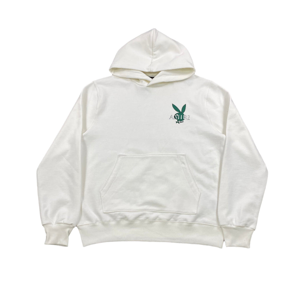 AMIRI PLAYBOY LOGO HOODIE WHITE GREEN