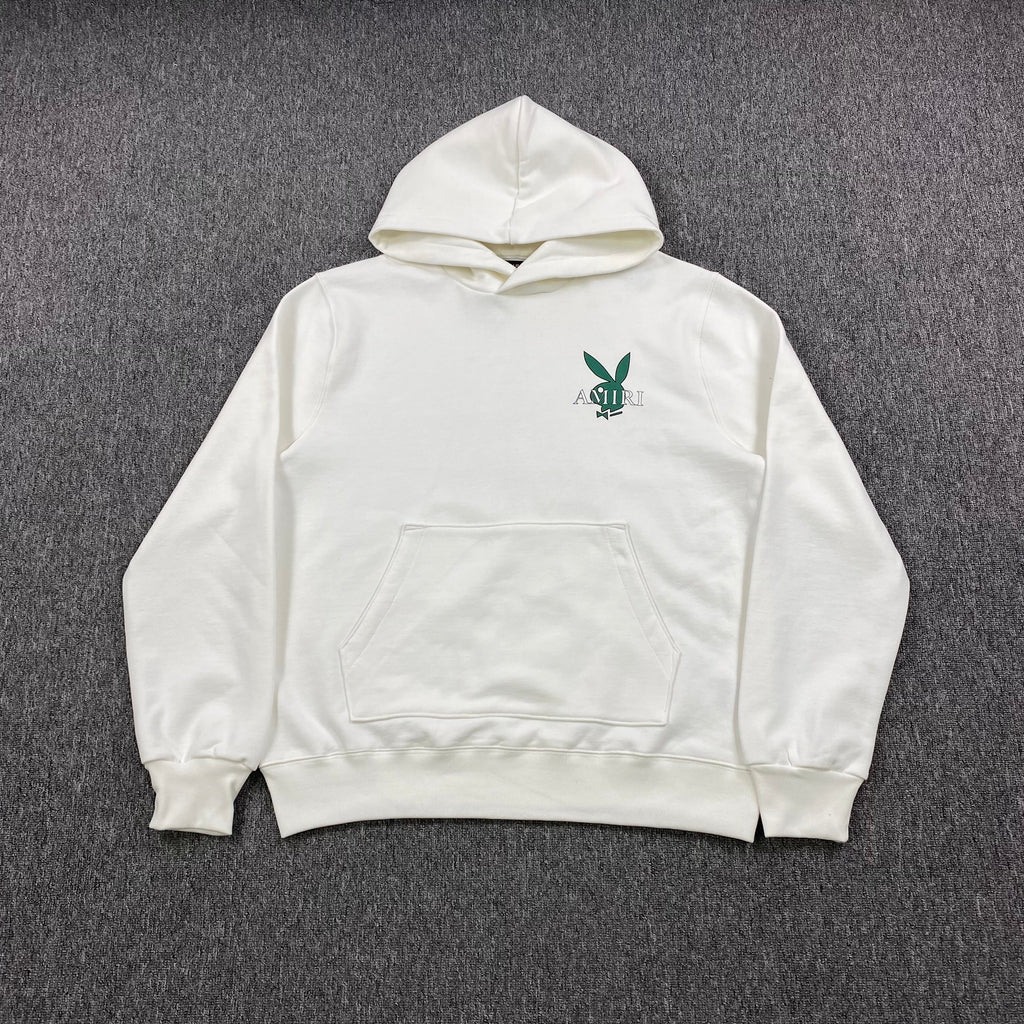 AMIRI PLAYBOY LOGO HOODIE WHITE GREEN