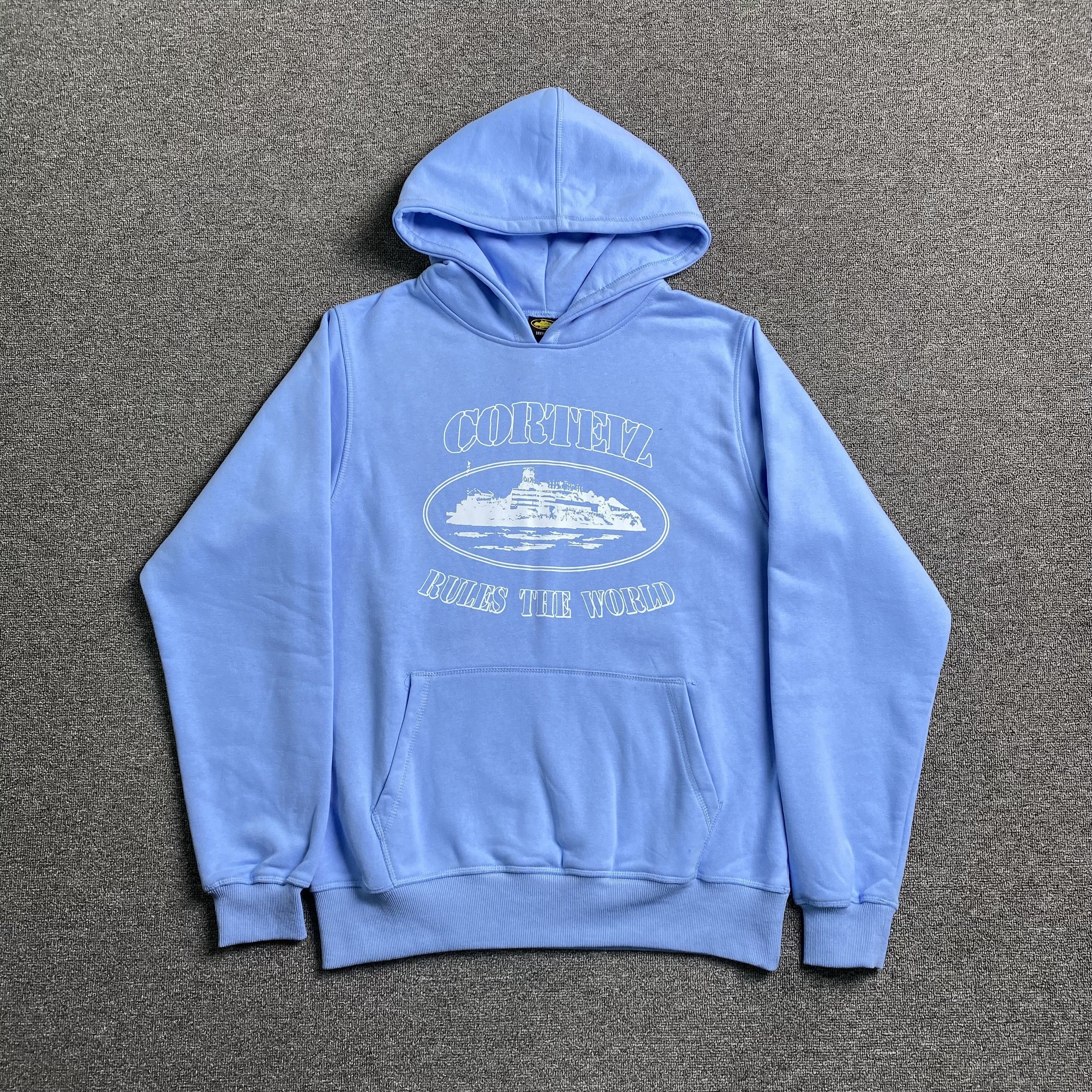 CORTEIZ ALCATRAZ HOODIE BABY BLU