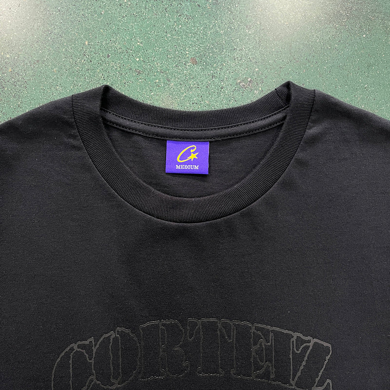 CORTEIZ OG ALCATRAZ TEE TRIPLE BLACK