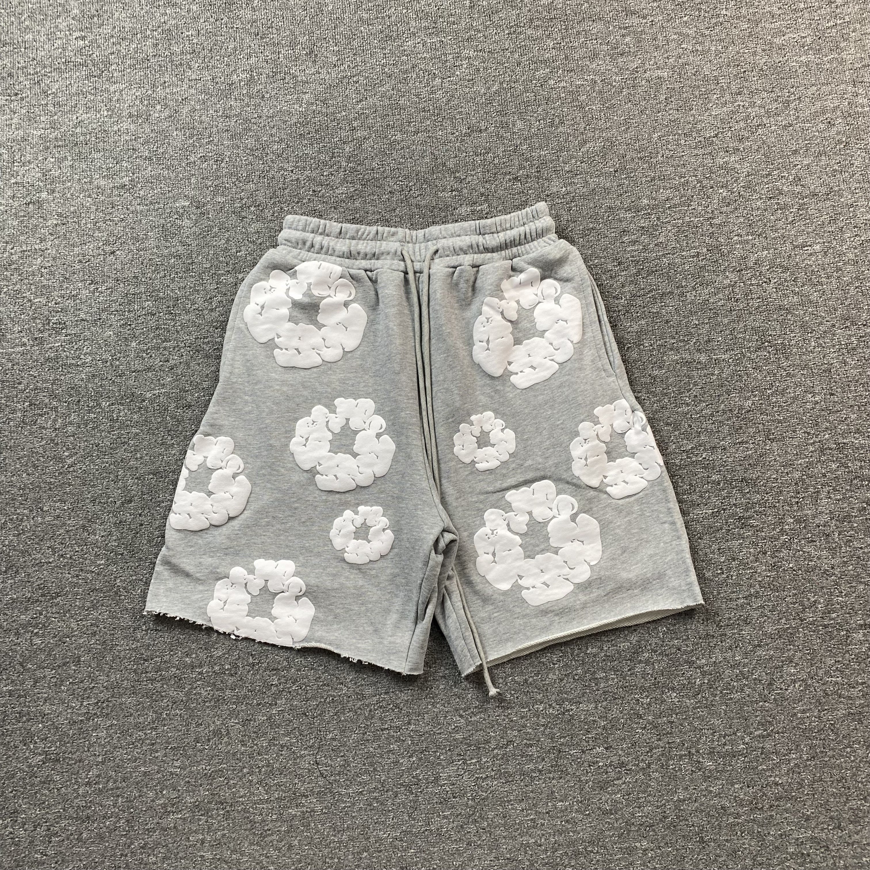 DENIM TEARS COTTON WREATH SHORTS GREY