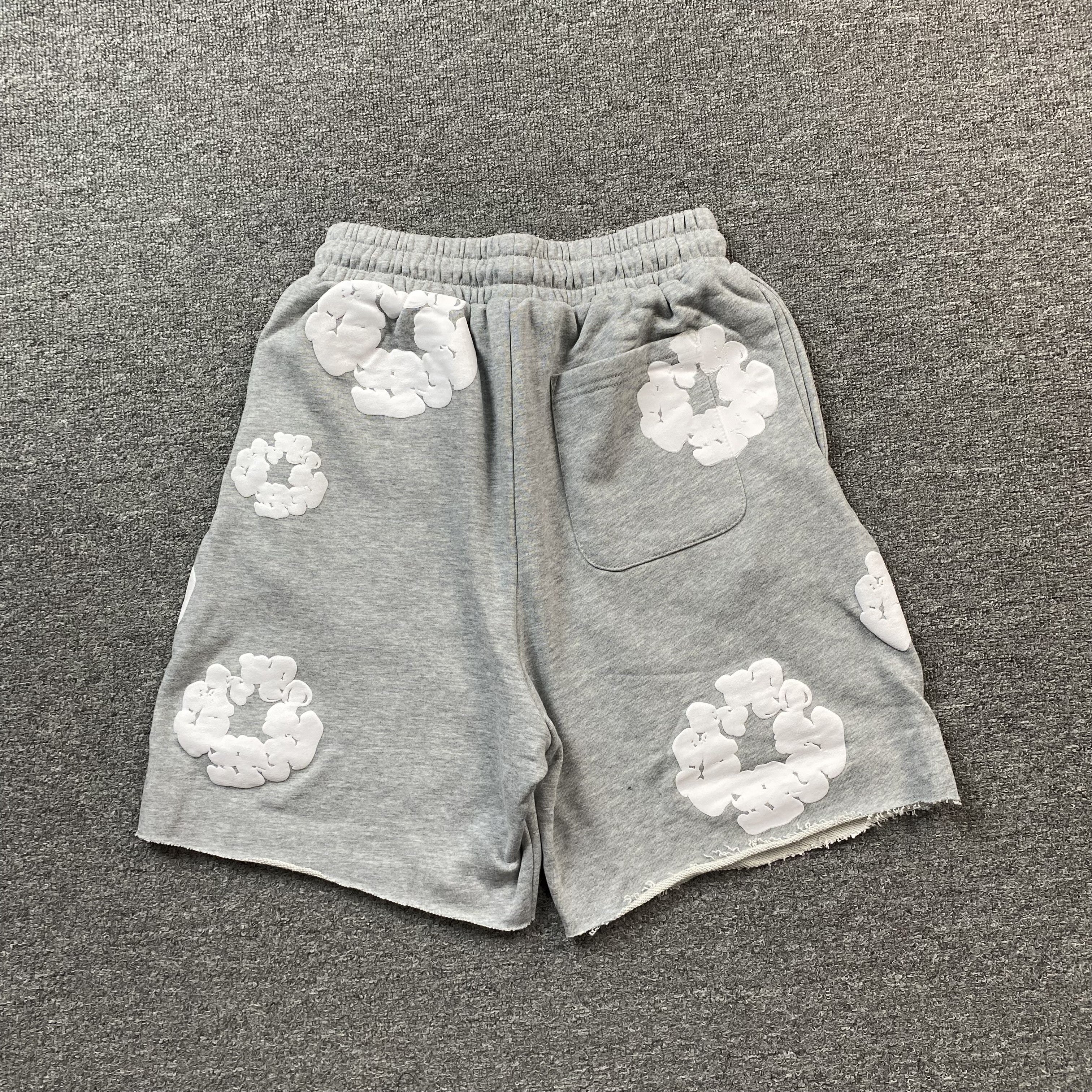 DENIM TEARS COTTON WREATH SHORTS GREY