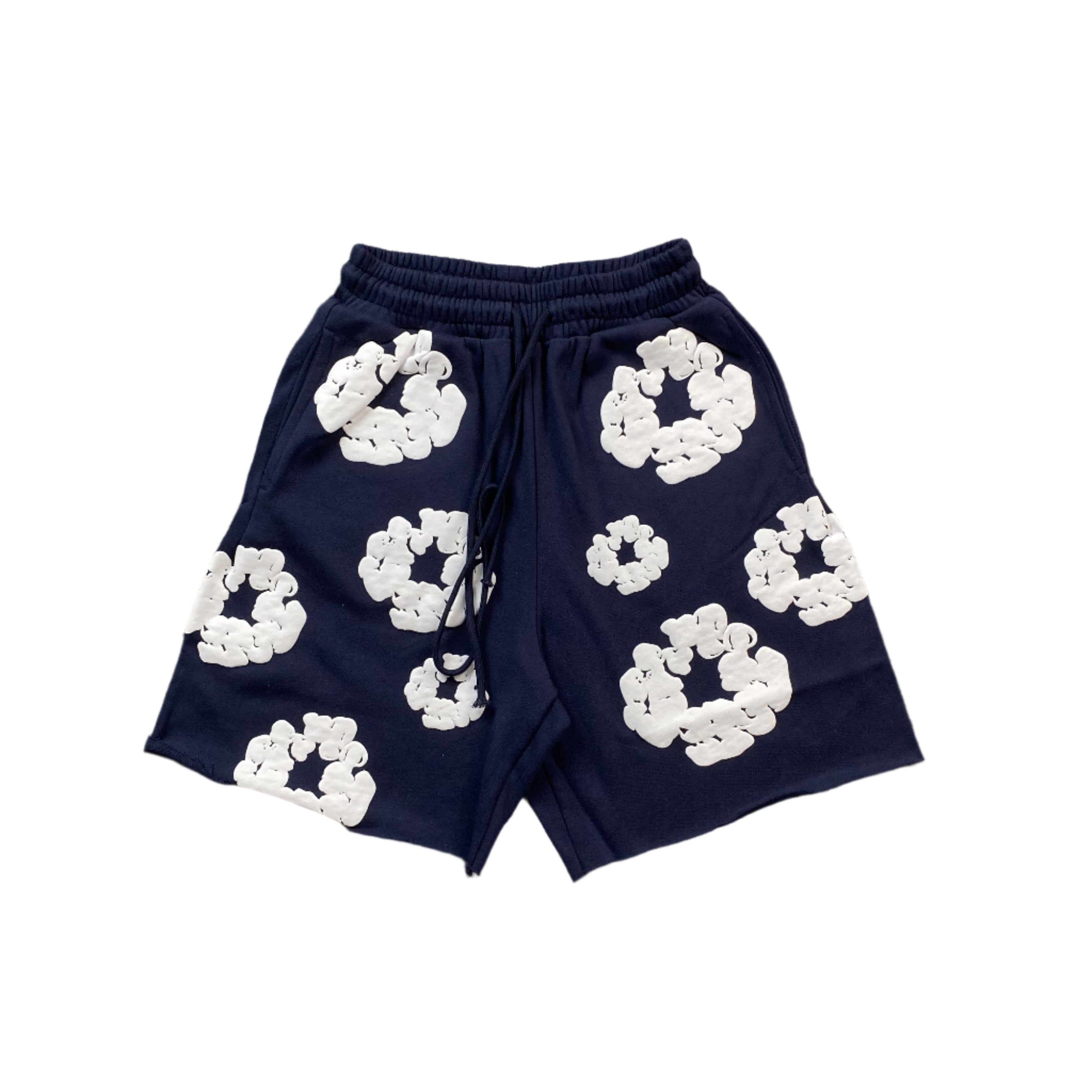 DENIM TEARS COTTON WREATH SHORTS NAVY