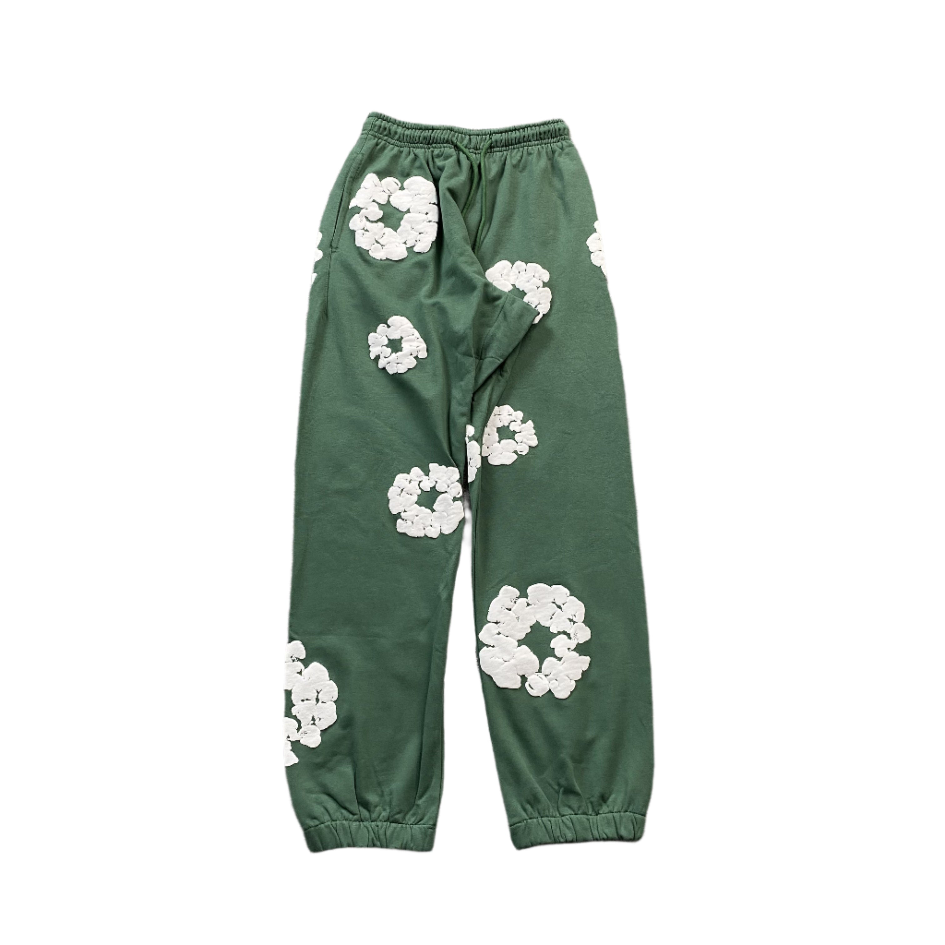 DENIM TEARS COTTON WREATH SWEATPANTS GREEN