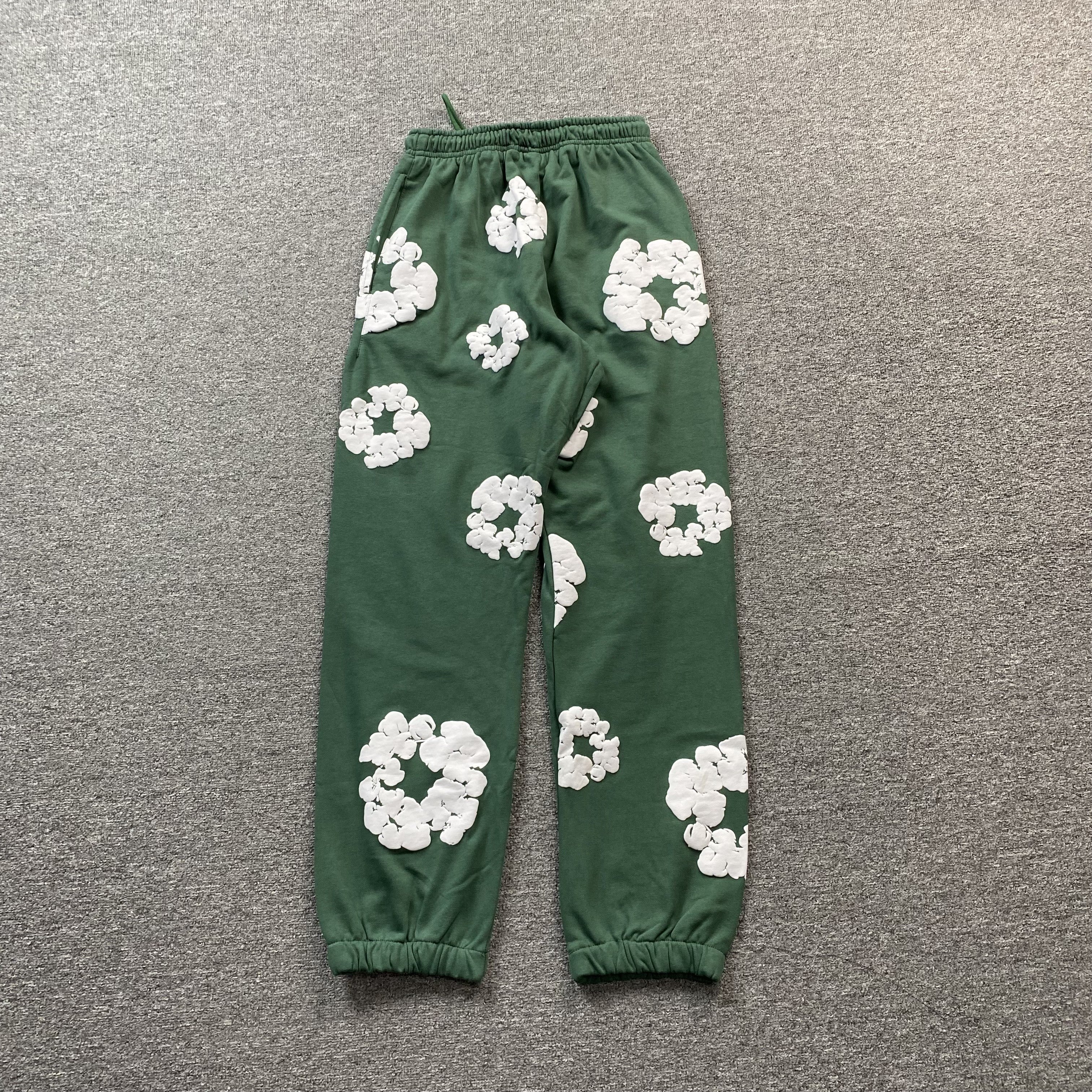 DENIM TEARS COTTON WREATH SWEATPANTS GREEN