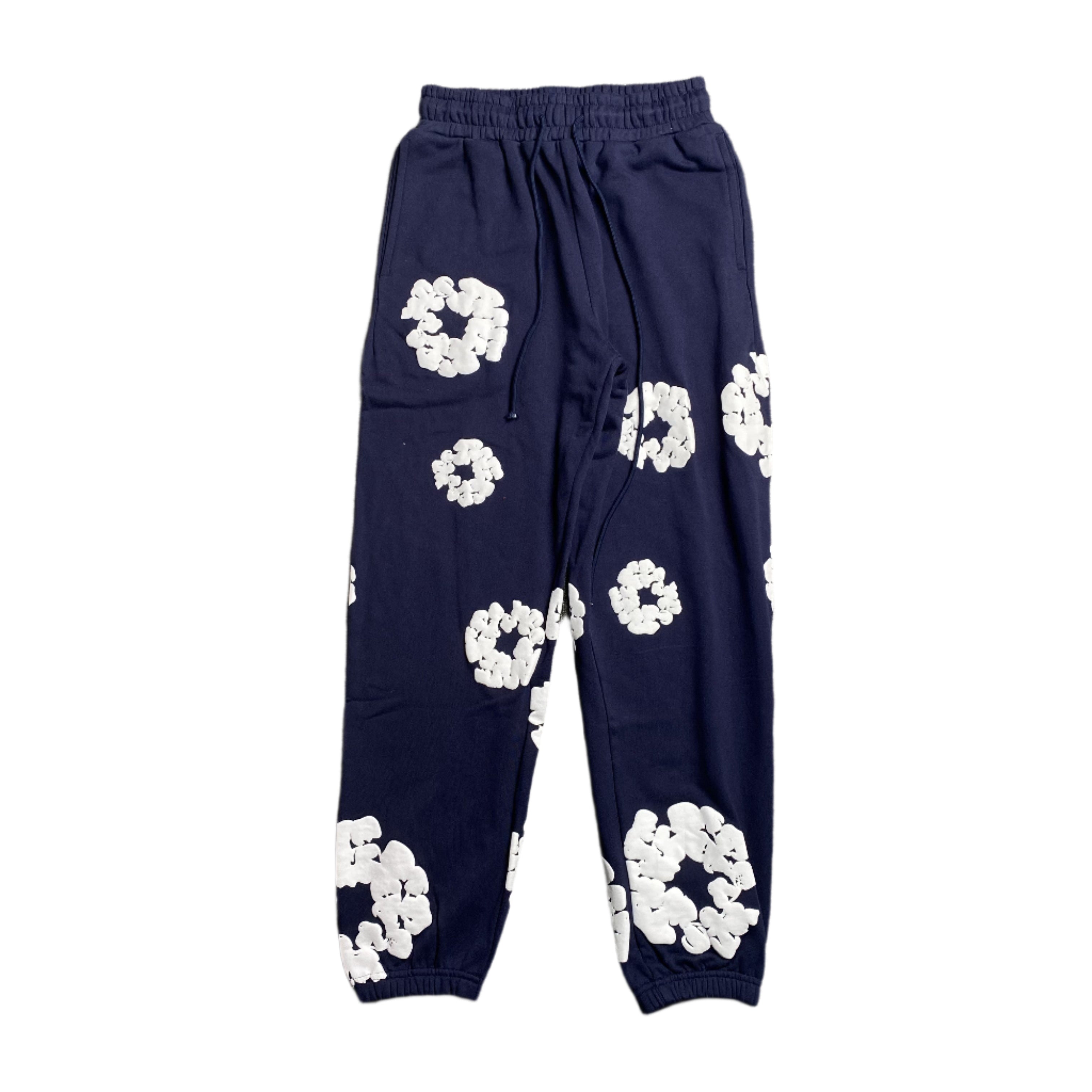DENIM TEARS COTTON WREATH SWEATPANTS NAVY