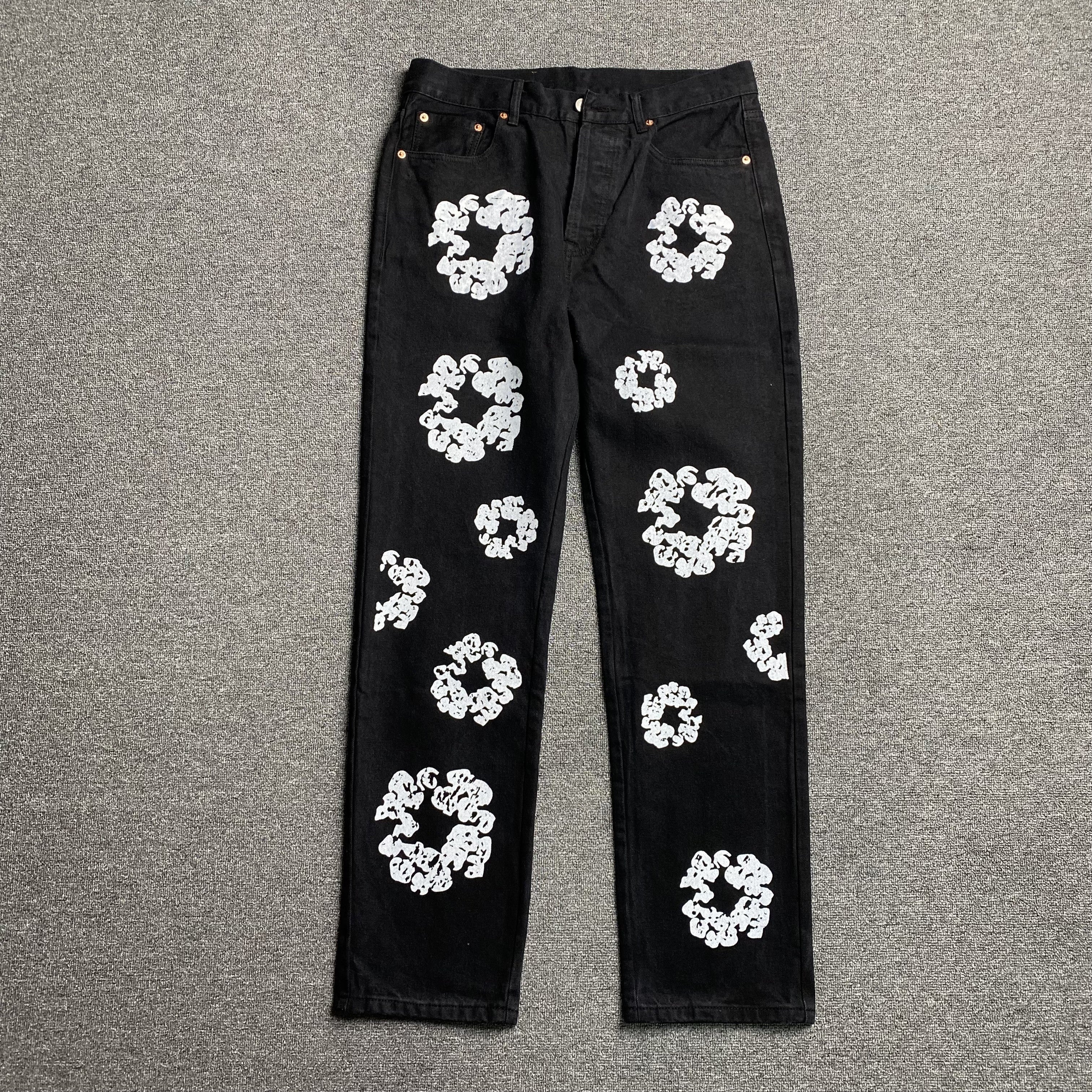 DENIM TEARS x LEVI'S COTTON WREATH JEANS BLACK