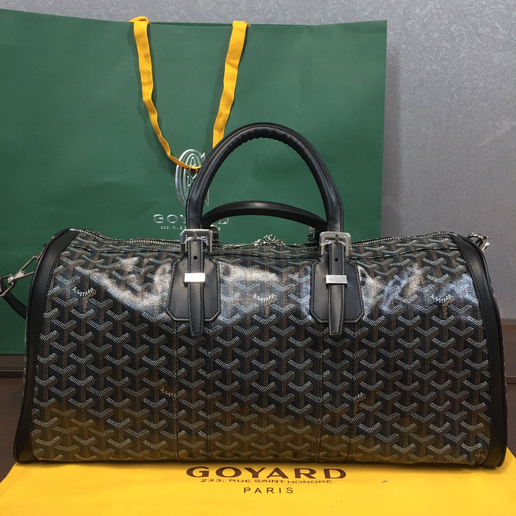GOYARD BOSTON 50 TRAVEL BAG BLACK