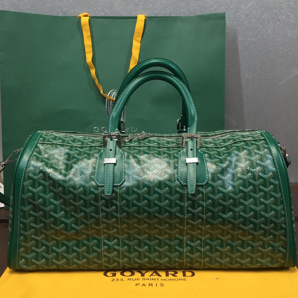 GOYARD BOSTON 50 TRAVEL BAG GREEN