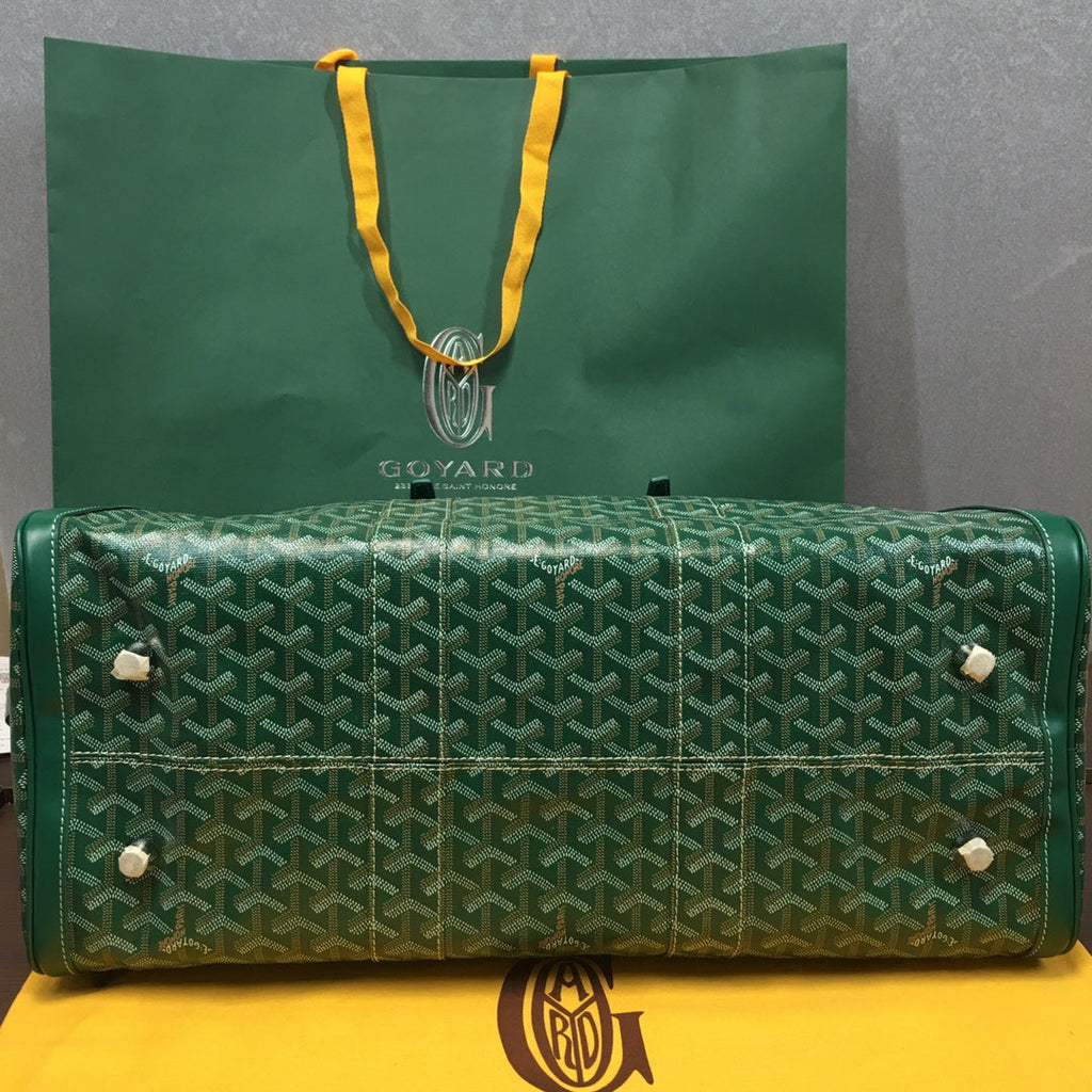 GOYARD BOSTON 50 TRAVEL BAG GREEN