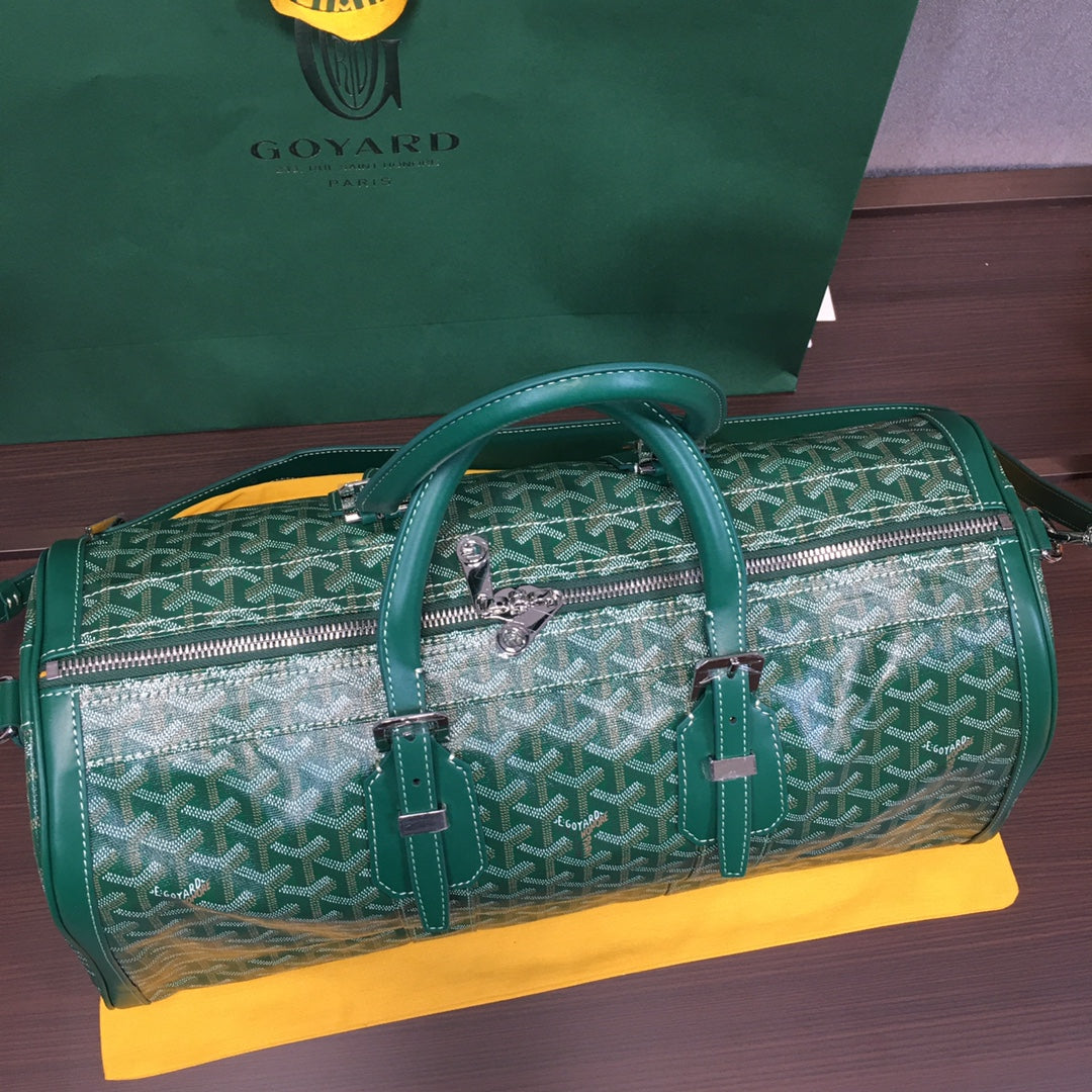 GOYARD BOSTON 50 TRAVEL BAG GREEN