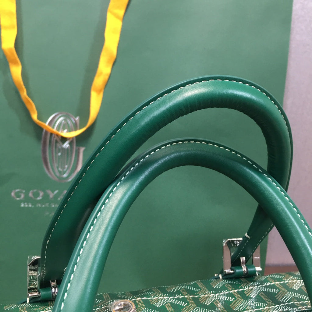 GOYARD BOSTON 50 TRAVEL BAG GREEN
