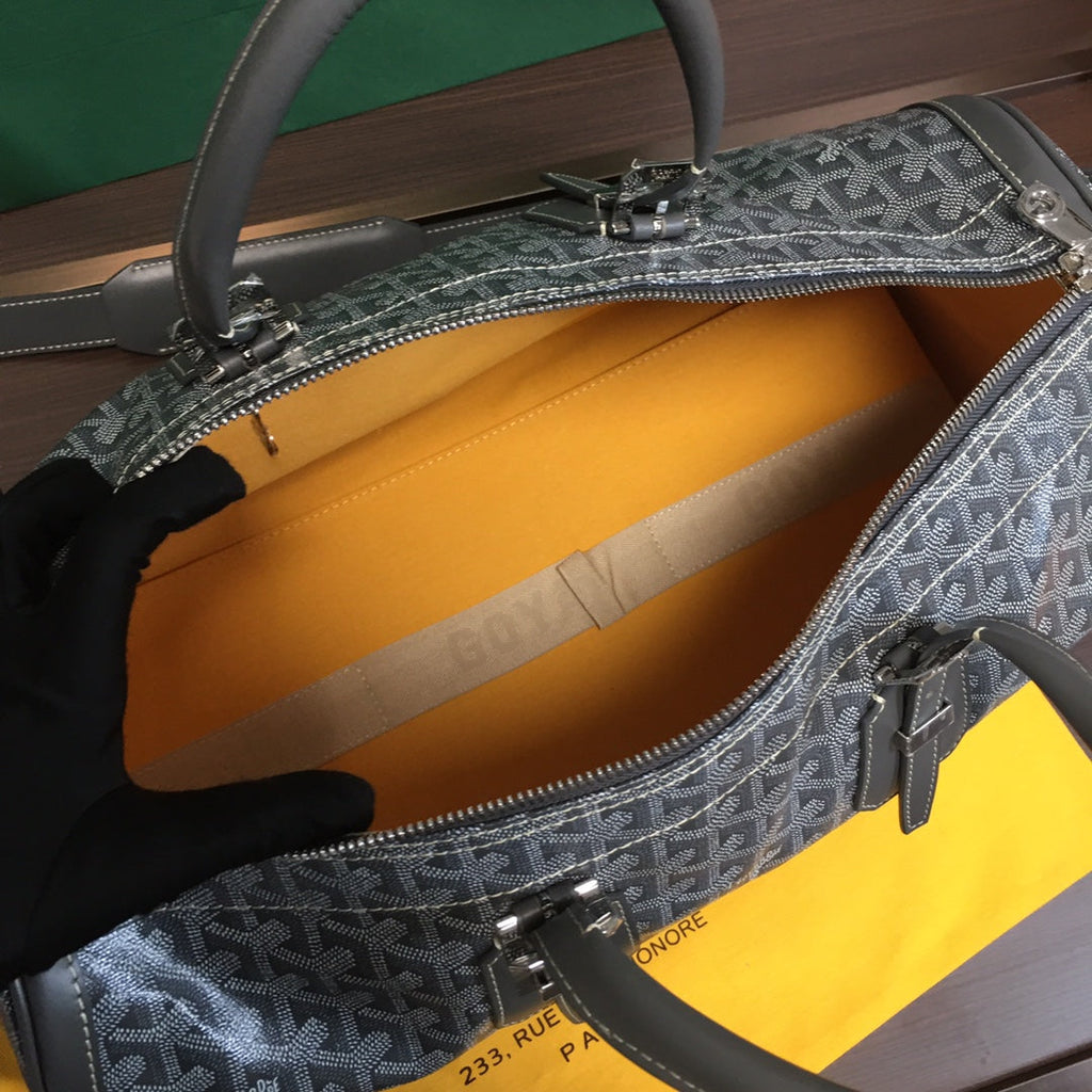 GOYARD BOSTON 50 TRAVEL BAG GREY