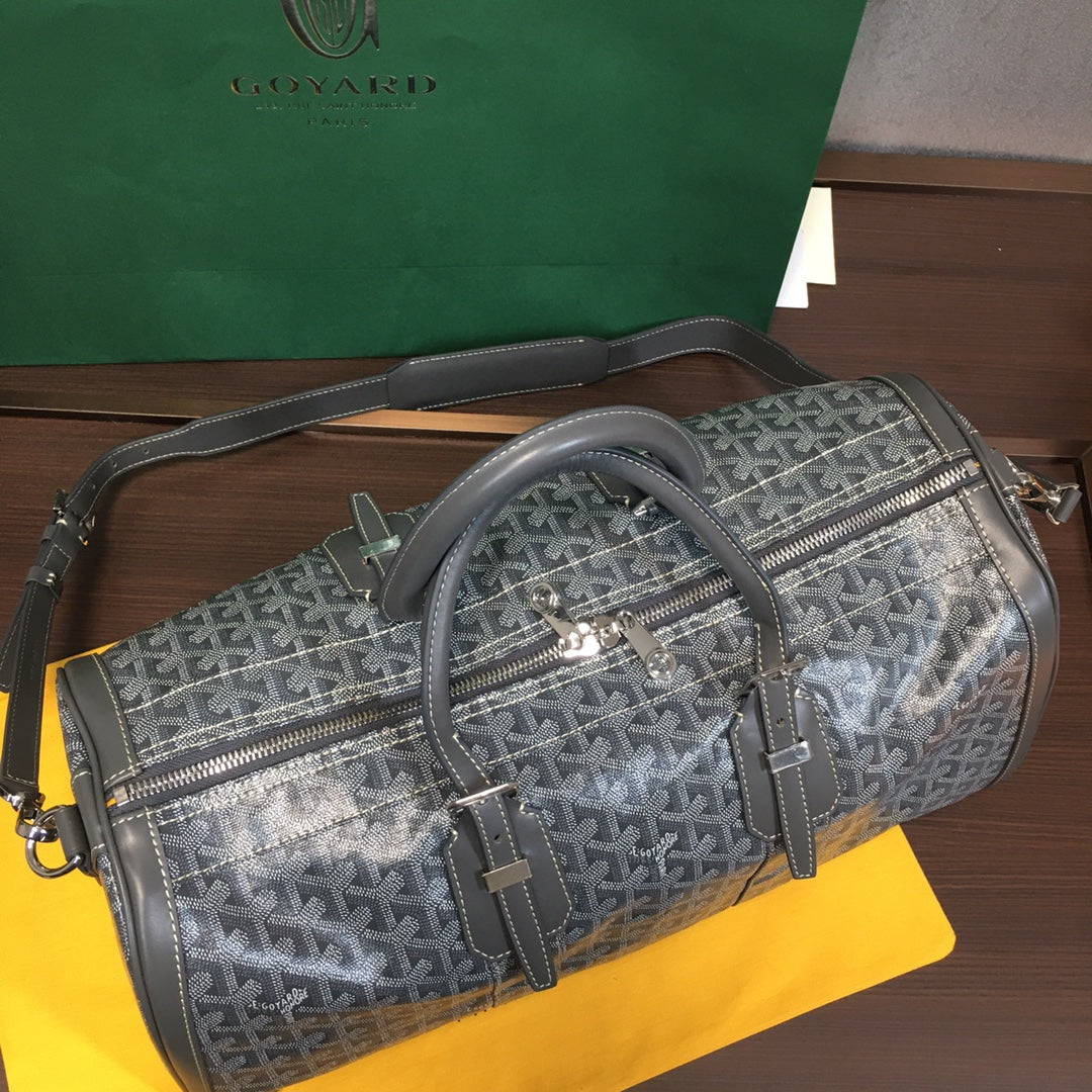 GOYARD BOSTON 50 TRAVEL BAG GREY