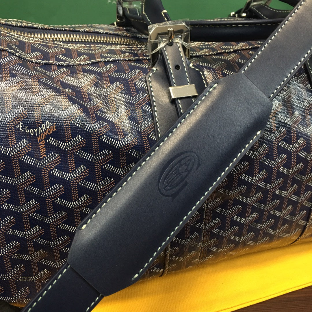 GOYARD BOSTON 50 TRAVEL BAG NAVY