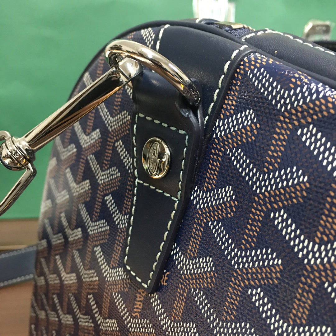 GOYARD BOSTON 50 TRAVEL BAG NAVY