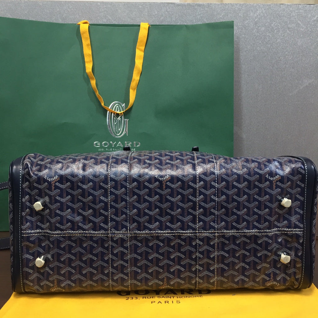 GOYARD BOSTON 50 TRAVEL BAG NAVY