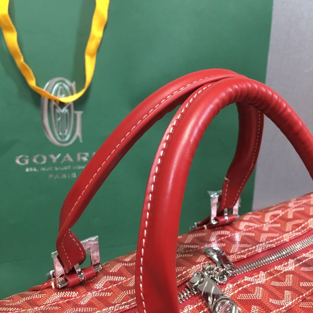 GOYARD BOSTON 50 TRAVEL BAG RED