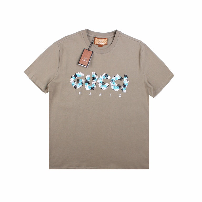 GUCCI x BALENCIAGA FLOWER LOGO T-SHIRT KHAKI