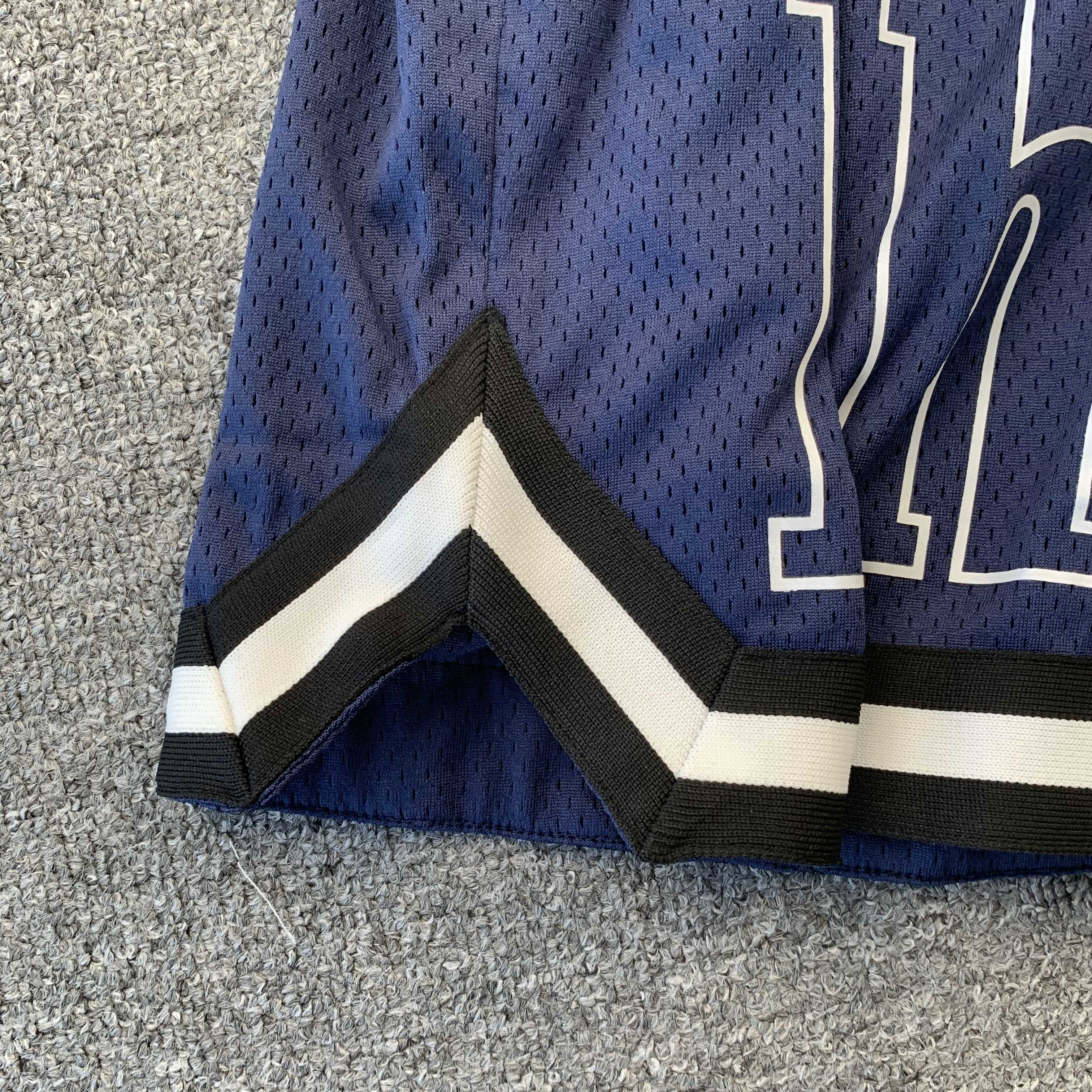 RHUDE COURT LOGO SHORTS NAVY