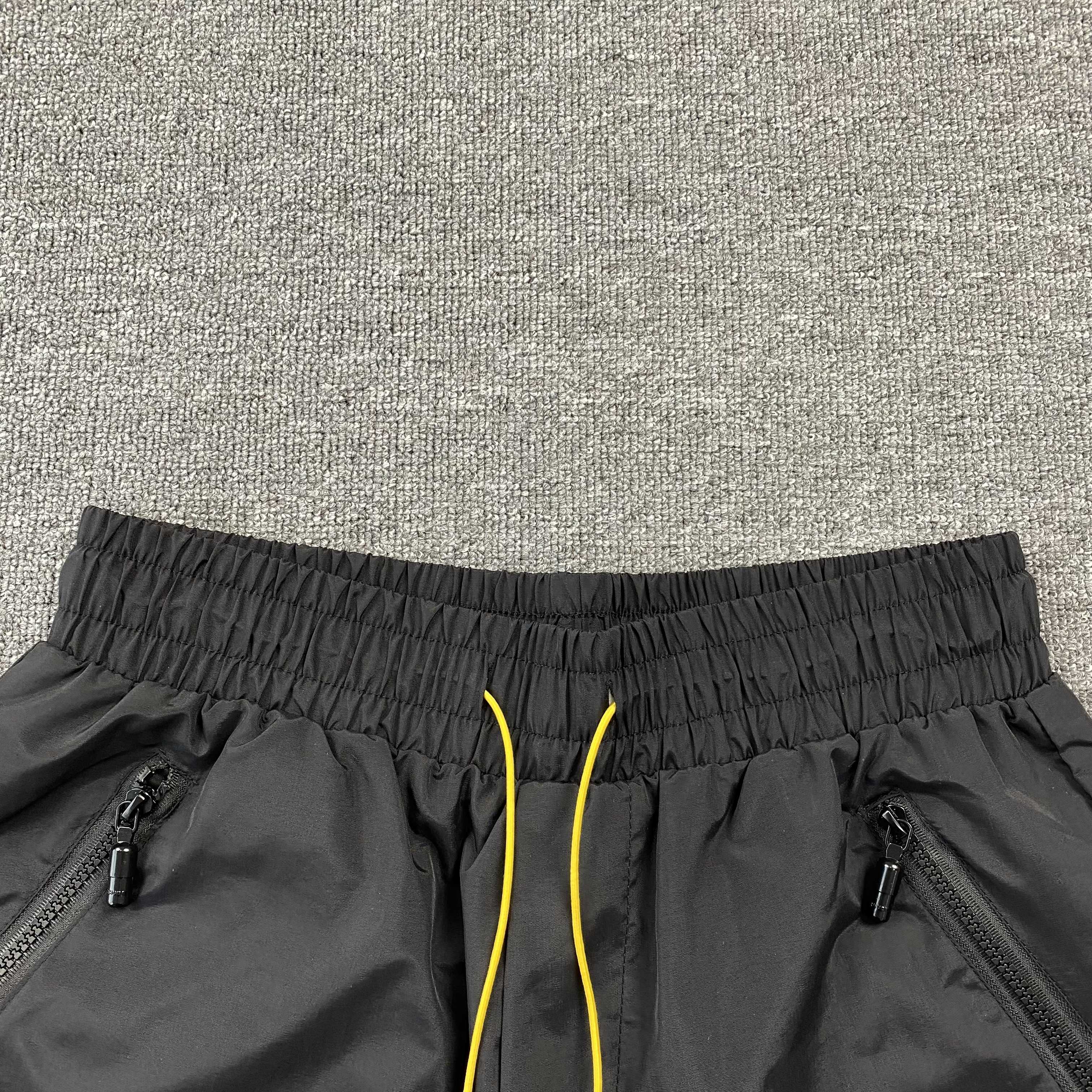 RHUDE RH LOGO SHORTS BLACK ON BLACK