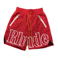 RHUDE RH LOGO SHORTS RED