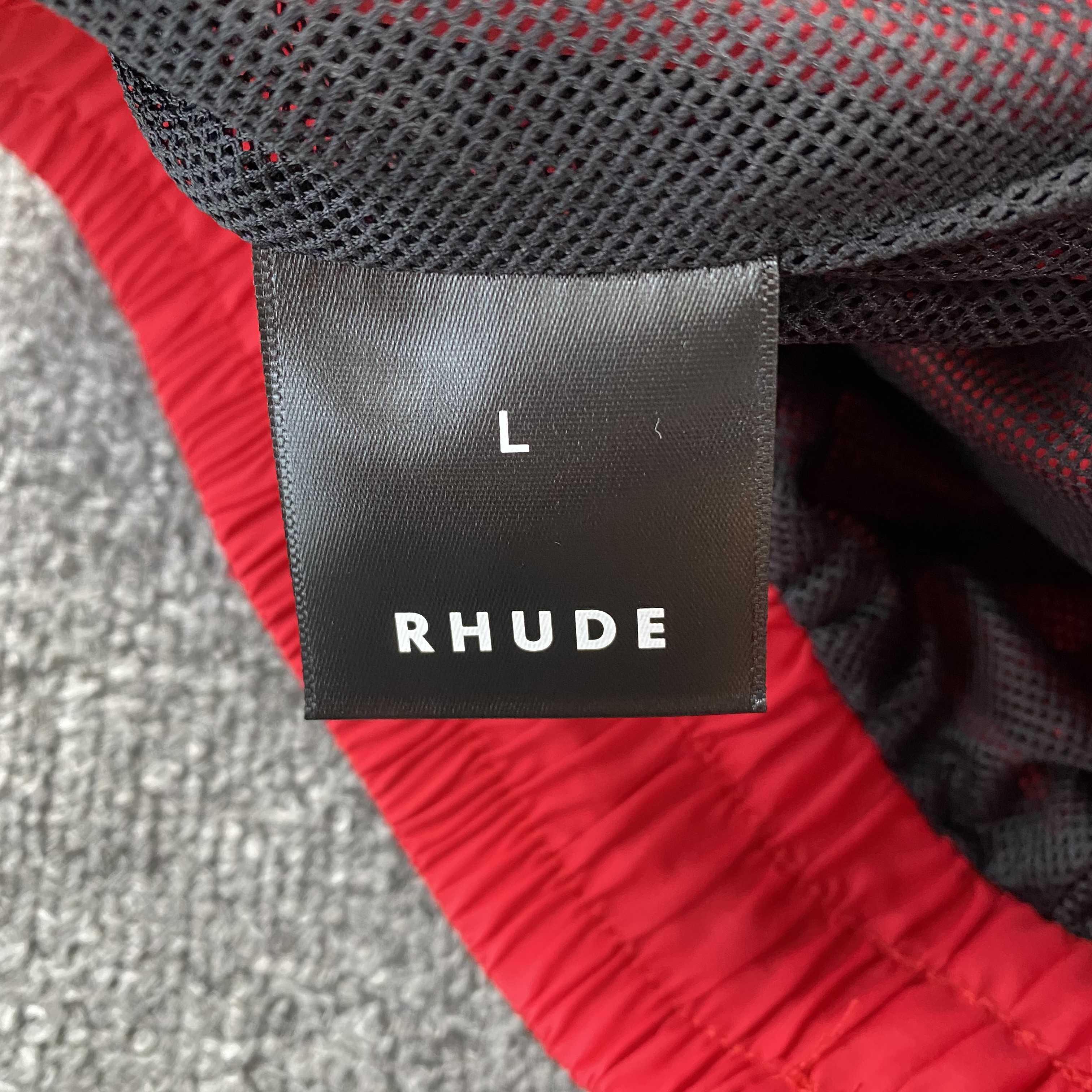 RHUDE RH LOGO SHORTS RED
