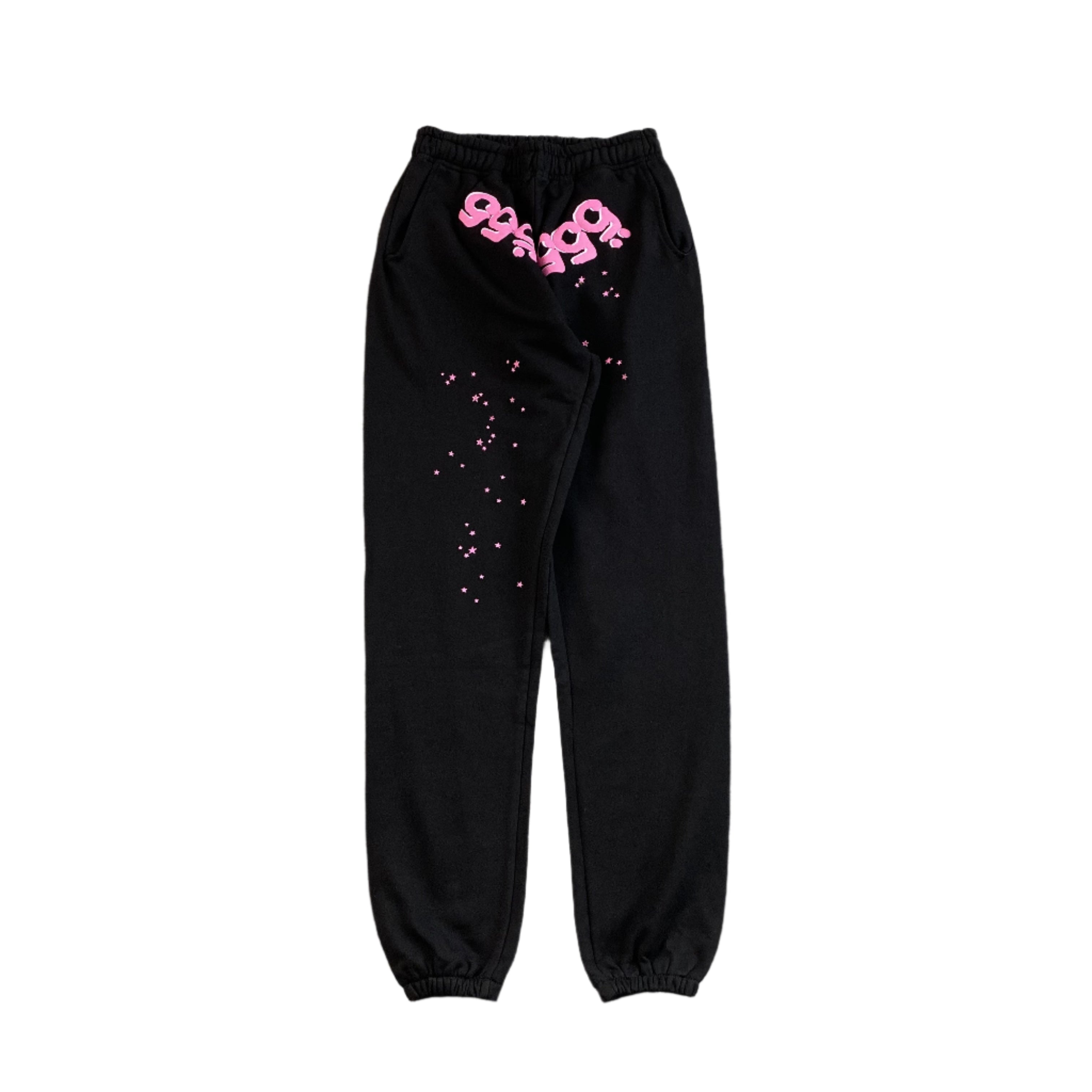 SP5DER ANGEL NUMBER SWEATPANTS BLACK