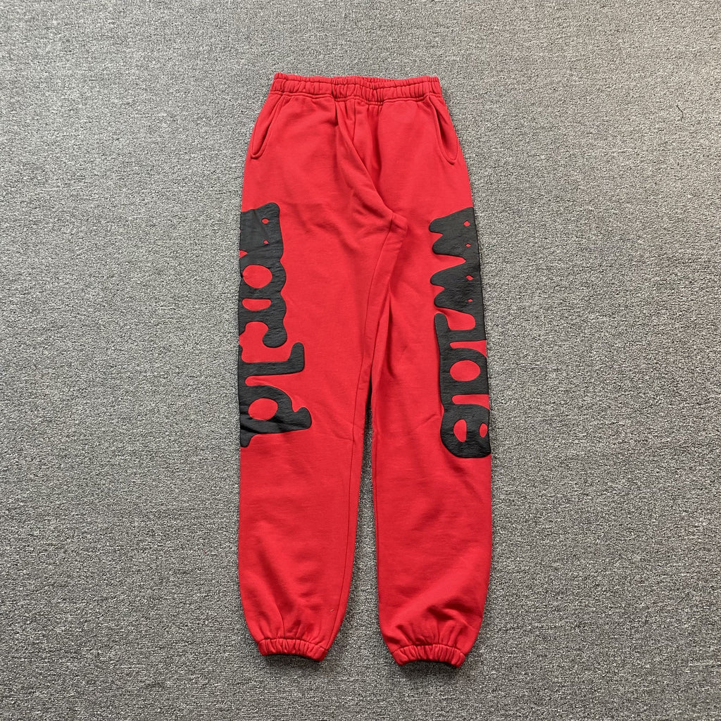 SP5DER BELUGA SWEATPANTS RED