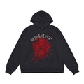 SP5DER OG RHINESTONE LOGO HOODIE BLACK