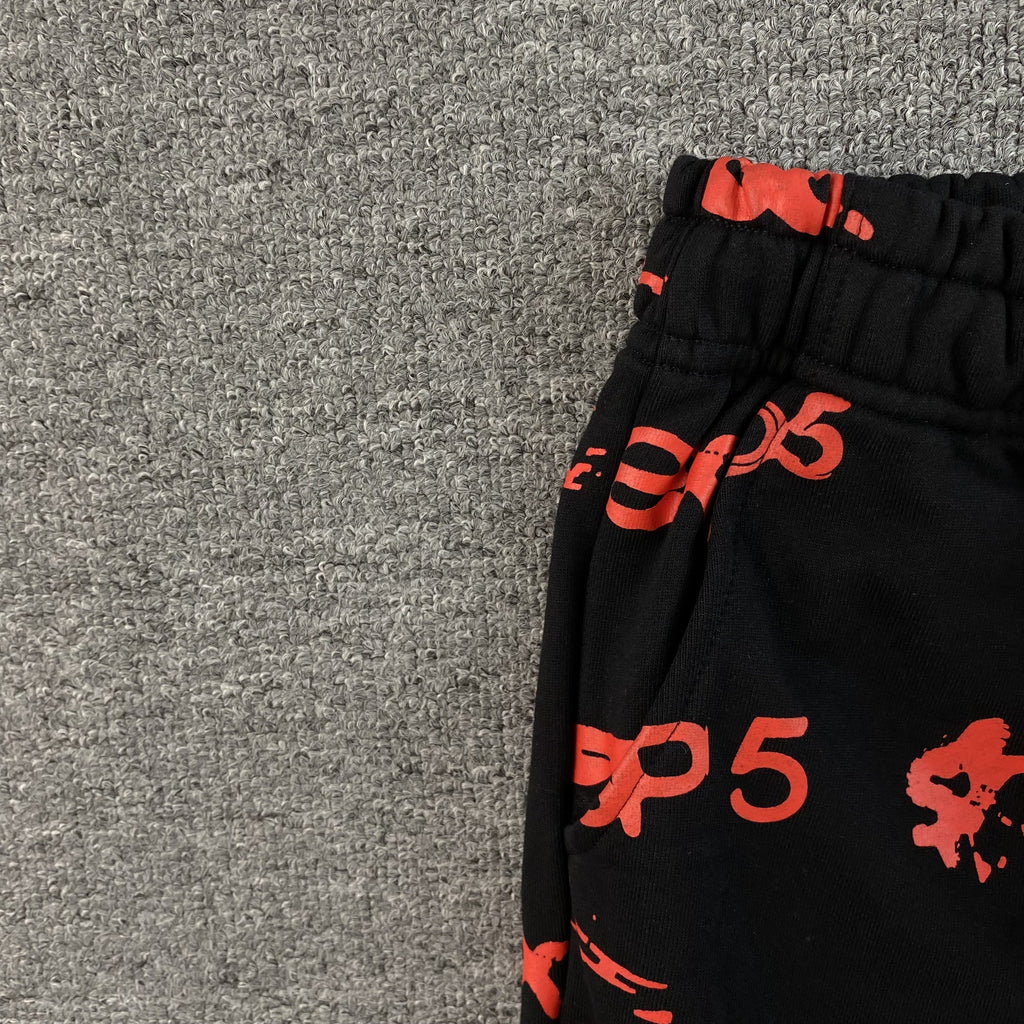 SP5DER SEX AOP SWEATPANTS BLACK