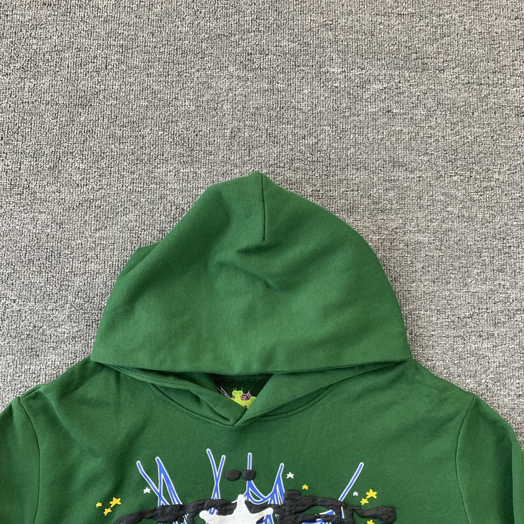 SP5DER WEB HOODIE HUNTER GREEN