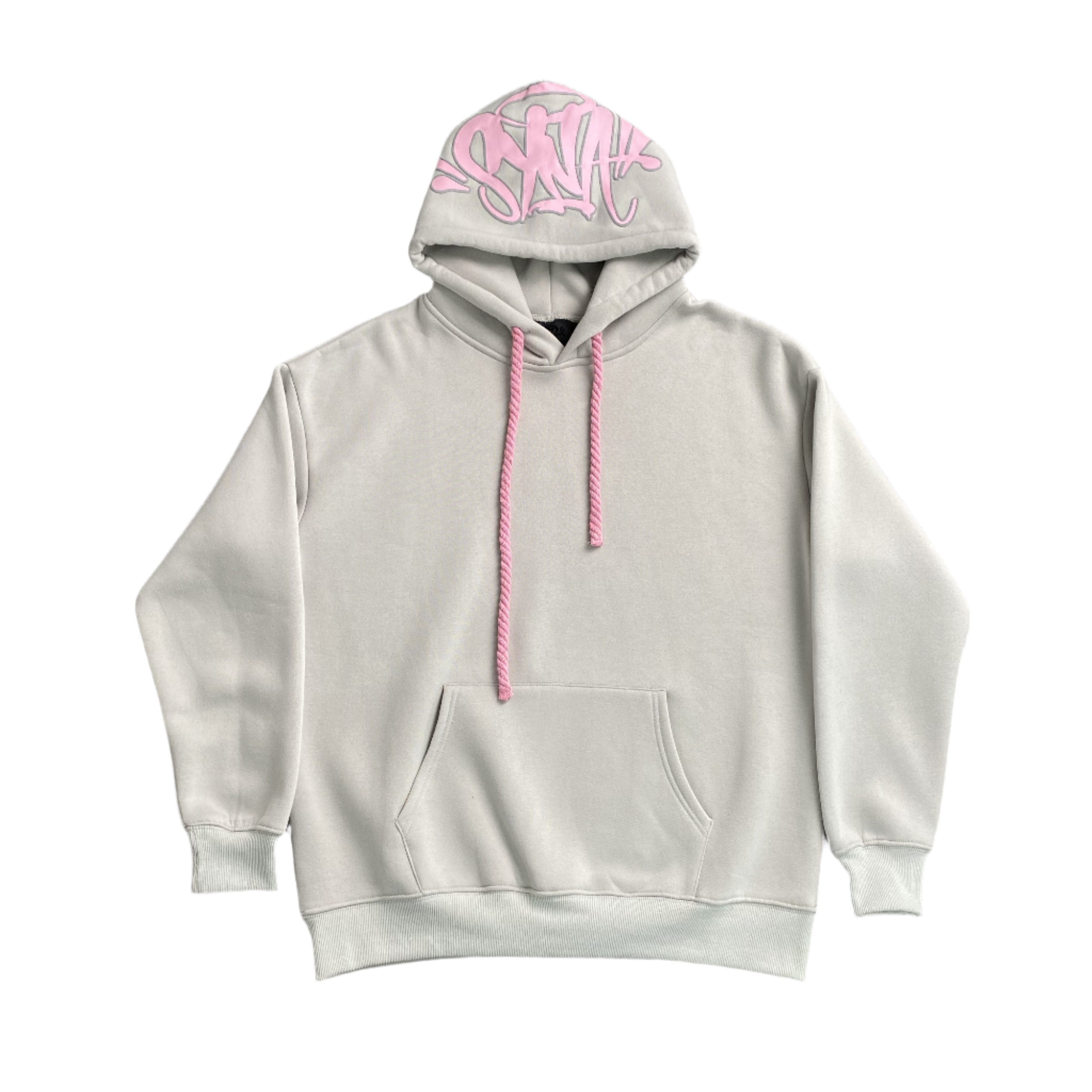 SYNA WORLD HOOD LOGO HOODIE GREY PINK