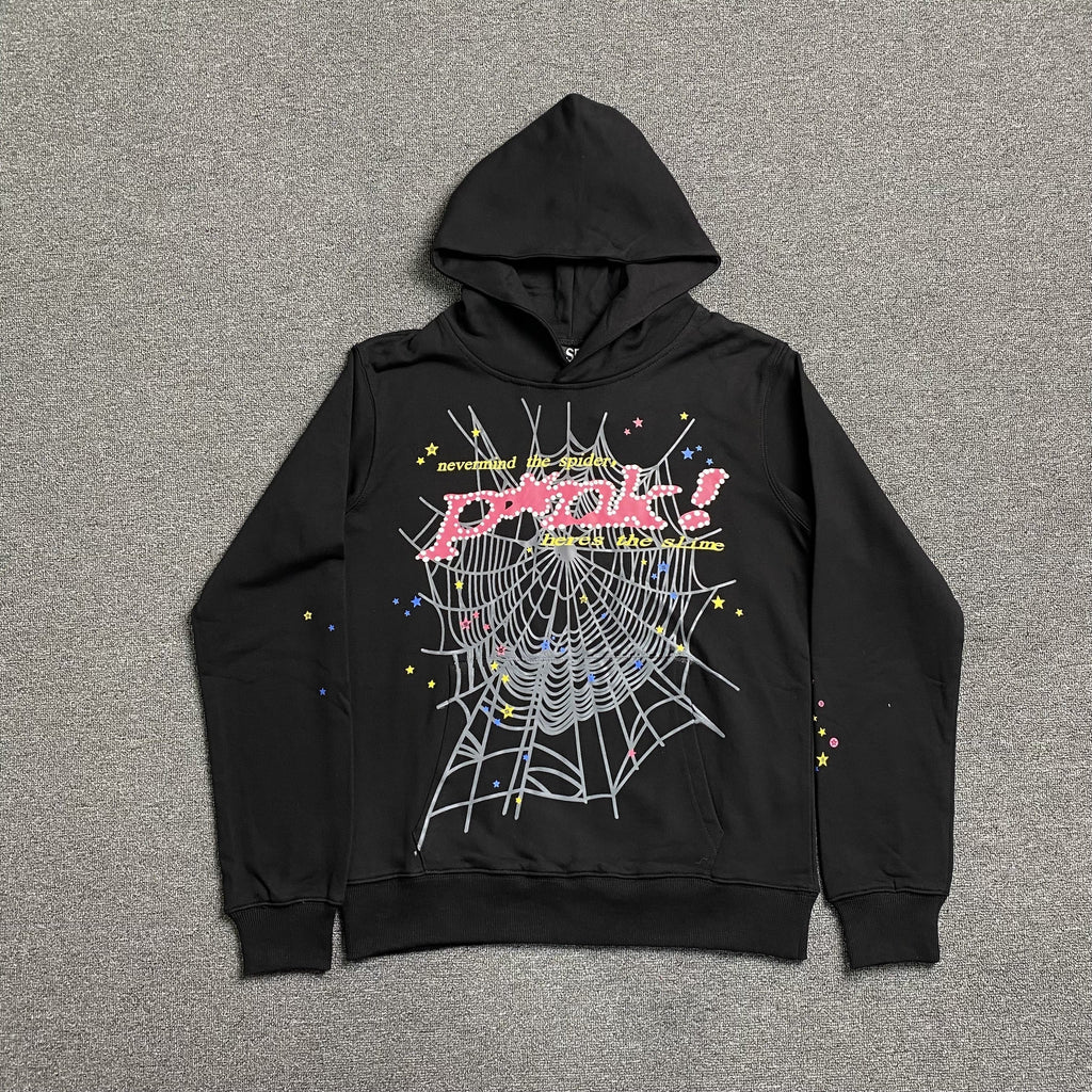 SP5DER P*NK HOODIE BLACK