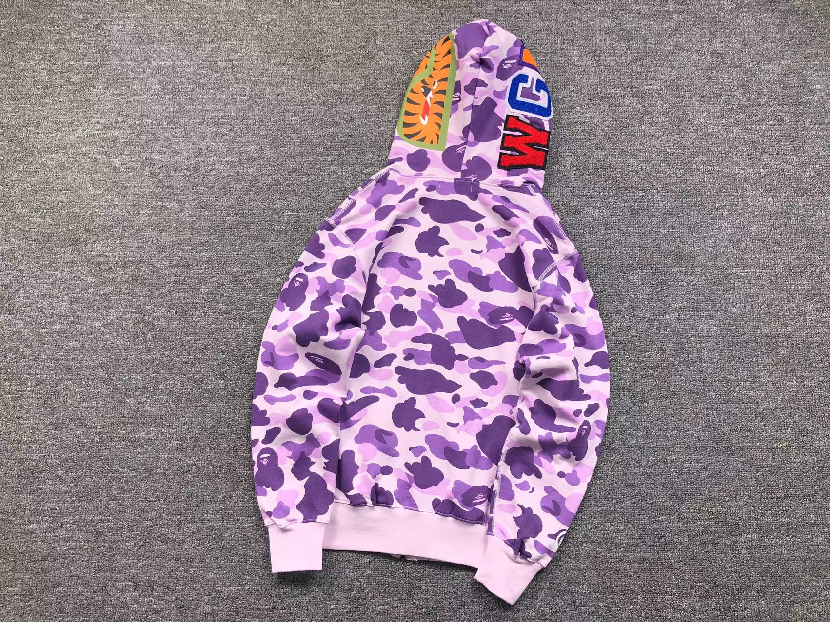BAPE COLOR CAMO FULL ZIP HOODIE PURPLE