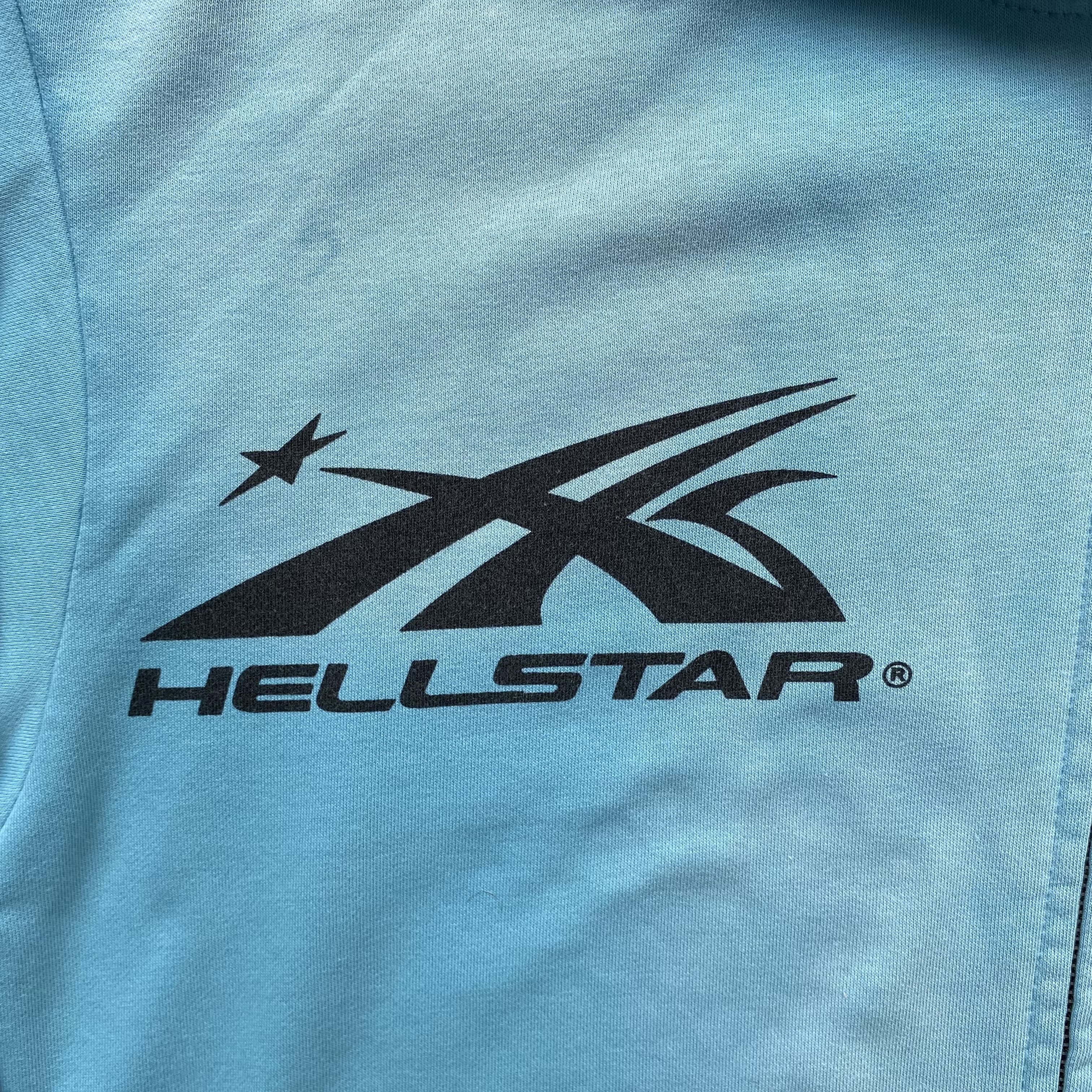 Hellstar "Records" Sky Blue Zip Hoodie