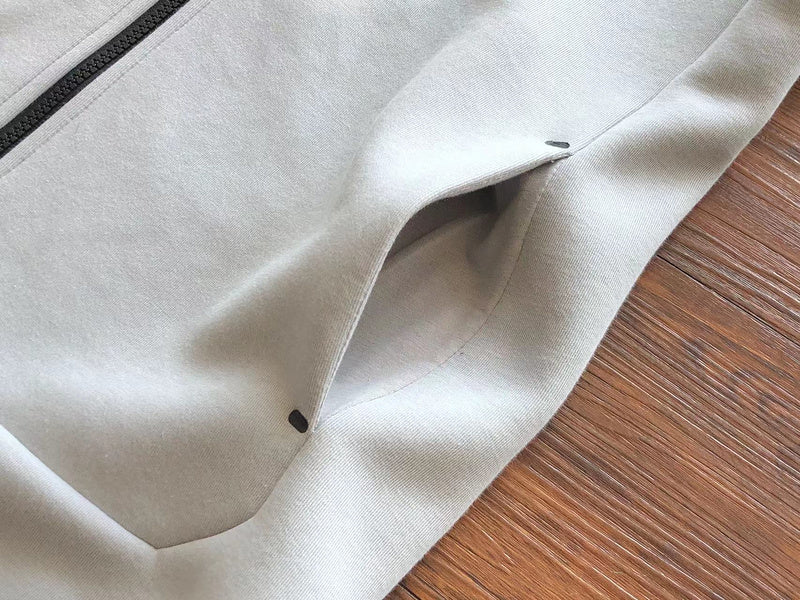 NIKE TECH FLEECE HOODIE x GREY/WHITE