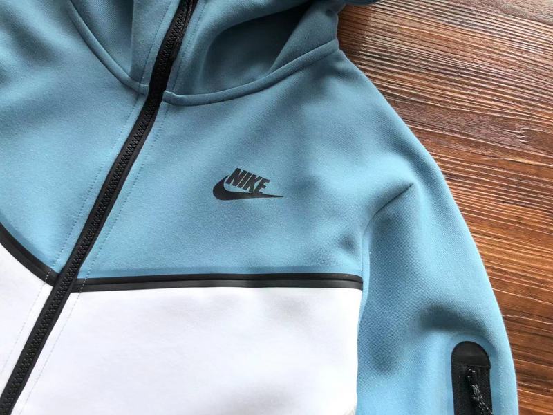 NIKE TECH FLEECE HOODIE x BABY BLUE/GREY/WHITE